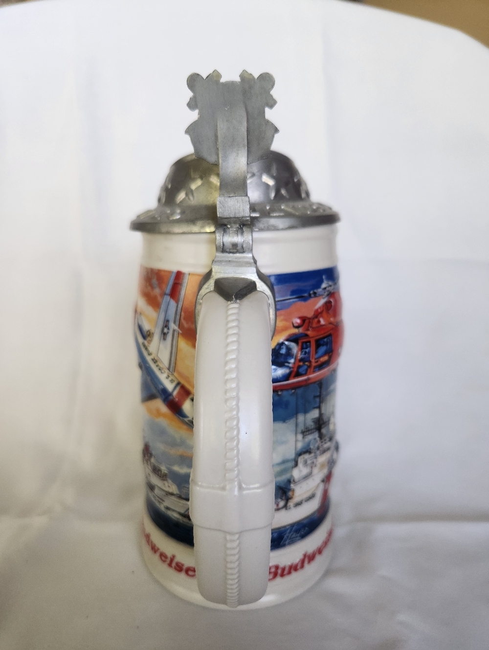 Budweiser Coast Guard Lidded Beer Stein 1999 - Picture 6 of 11